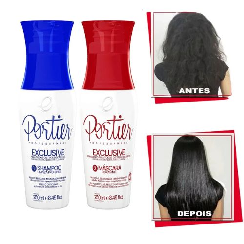 kit escova progressiva portier exclusive 250ml