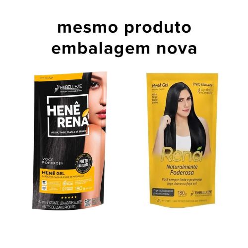 hen� gel ren� preto natural 180g