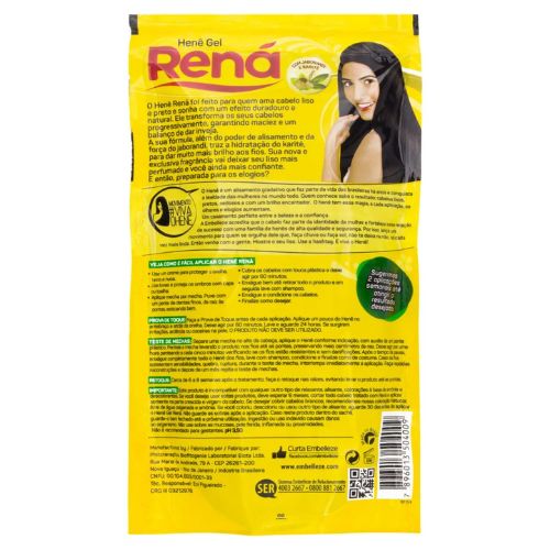 hen� gel ren� preto natural 180g