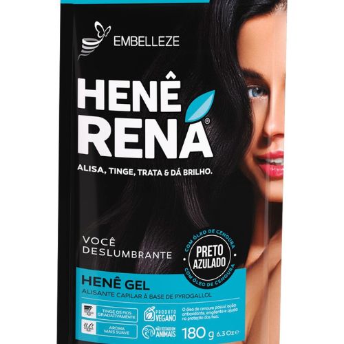 hen� gel ren� preto azulado 180g
