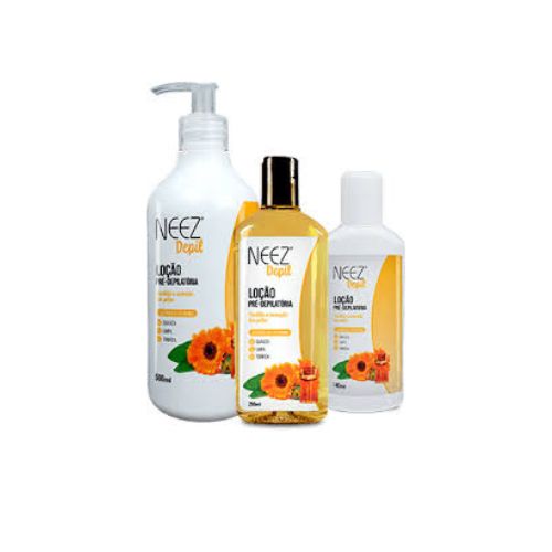 locao pre depilatoria calendula e glicerina 500ml neez depil