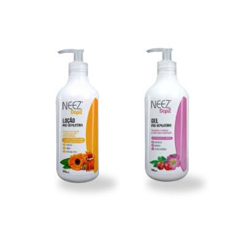 locao pre depilatoria calendula e glicerina 500ml neez depil