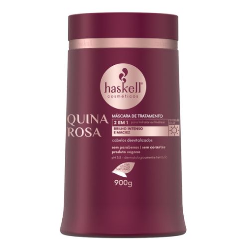 mscara capilar de tratamento haskell quina rosa 900g