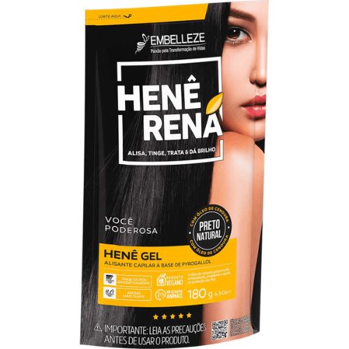 hen gel ren preto natural 180g