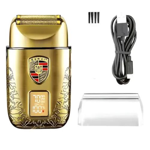 maquina shaver profissional original kemei km t93 dourada
