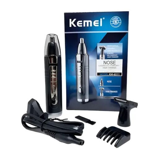 maquina premium de tirar pelo nariz barba bigode kemei -6511