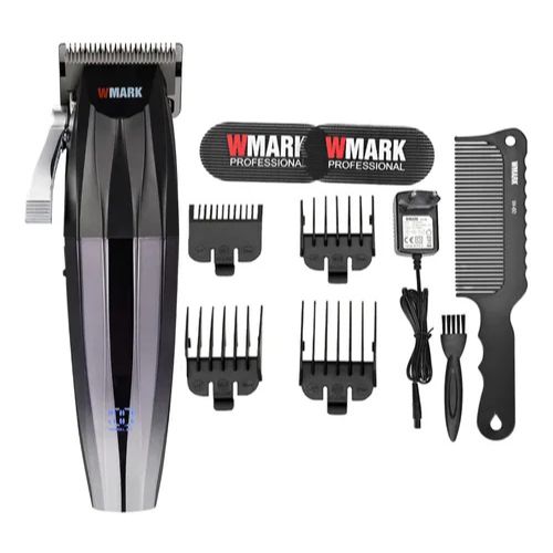 maquina de corta cabelo wmark ng 222 prata profissional